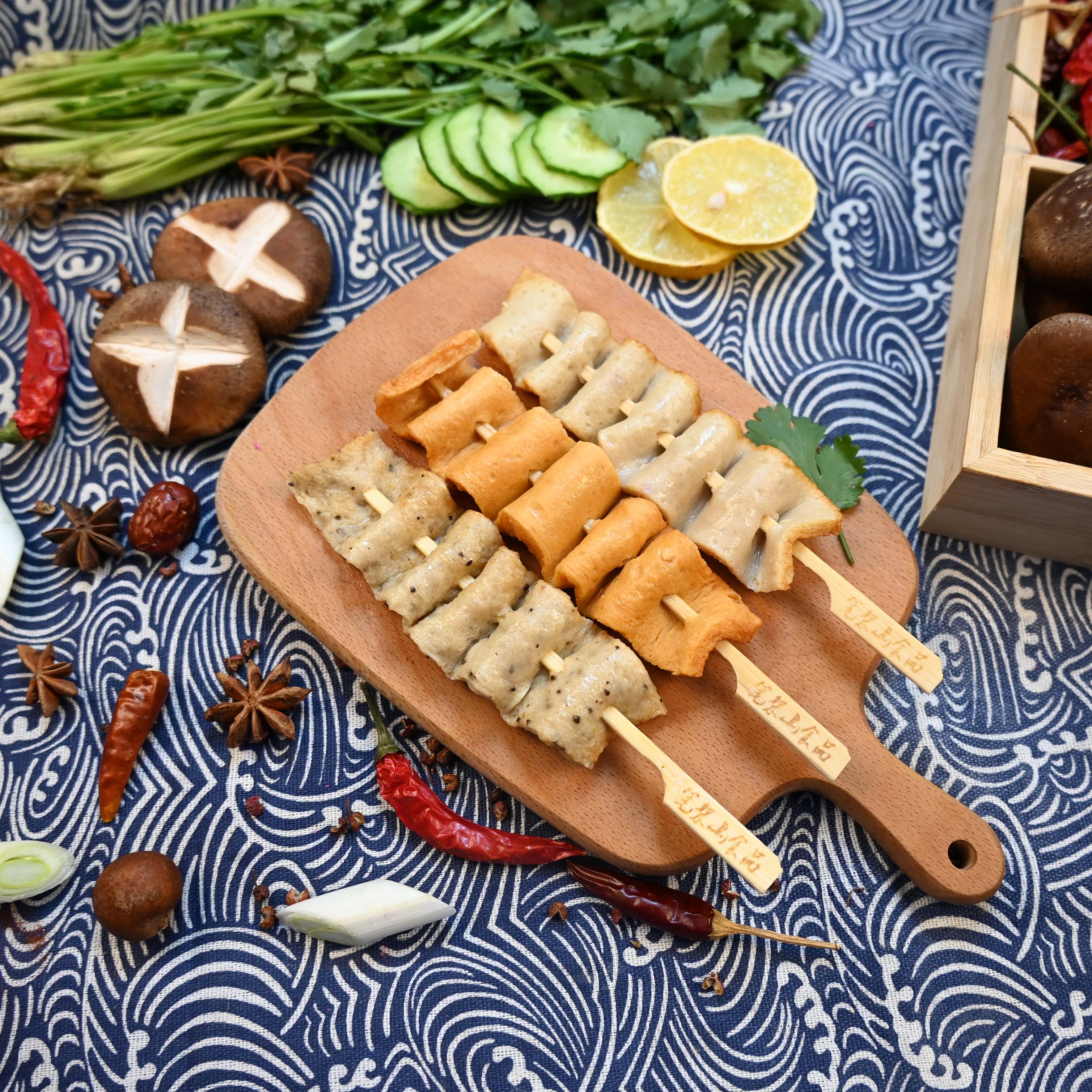 Шашлыки с мясными пирогами